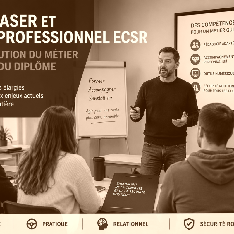 Formation Titre Professionnel ECSR et évolution du métier d’enseignant de la conduite
